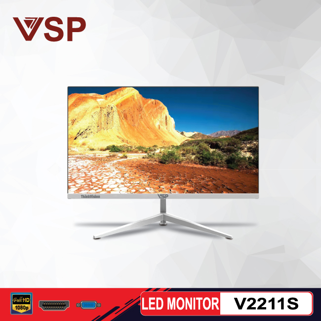 Màn hình VSP 22" Full HD, Full Viền V2211S - Màu Trắng