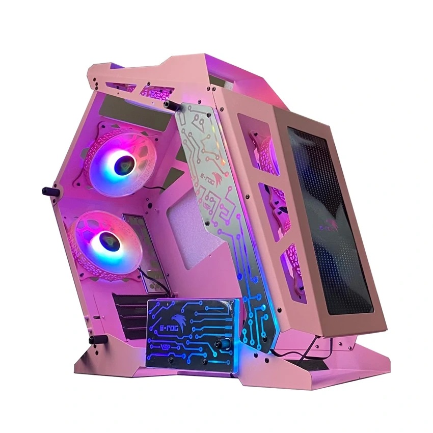 Vỏ Case VSP ES8 Pink kèm 6 Fan LED